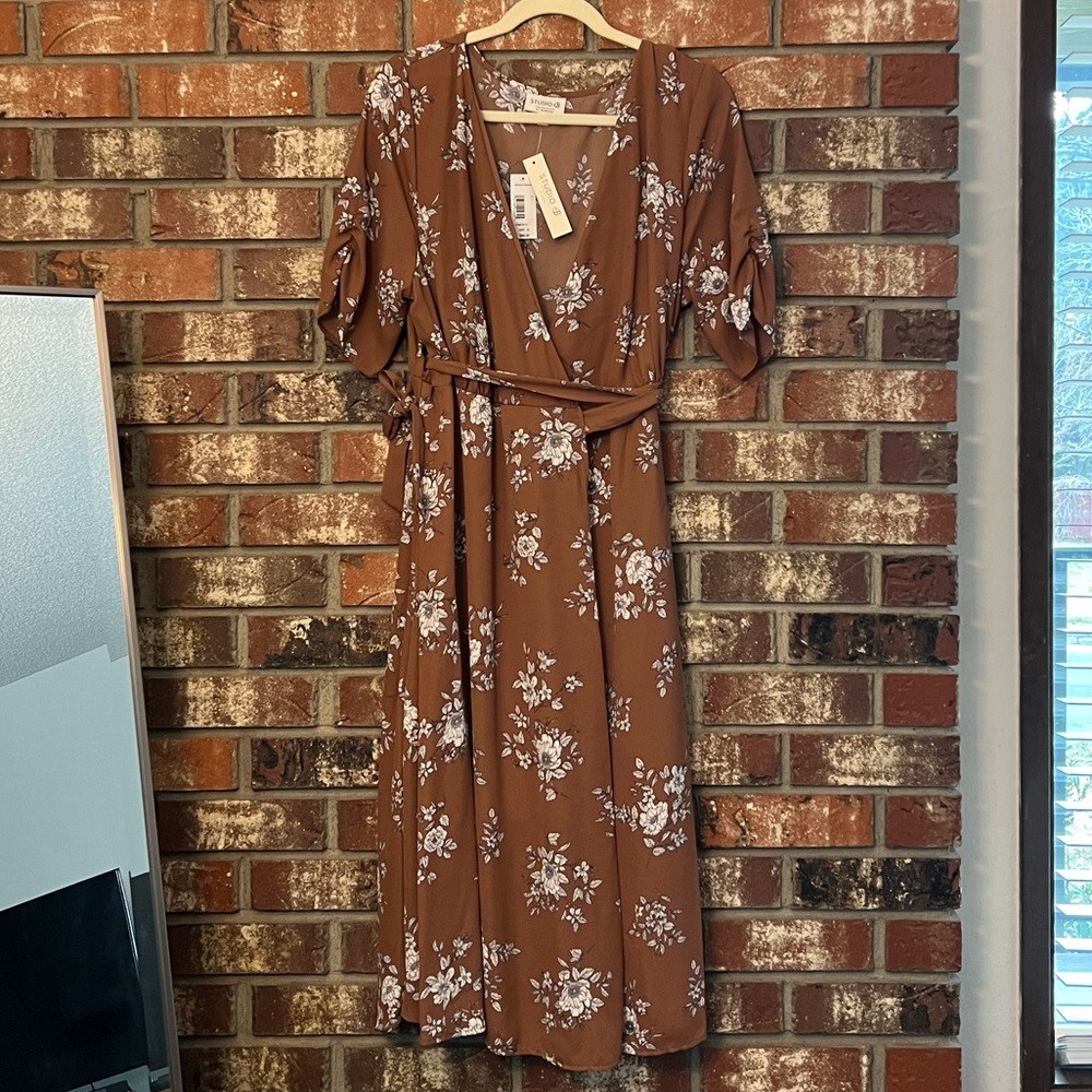 Brand new woven dusty rose XL dress with tags